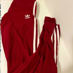 Maroon Adidas leggings